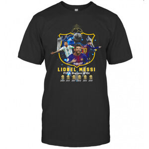 Lionel Messi Fifa Ballon Dor Six Cup T-Shirt
